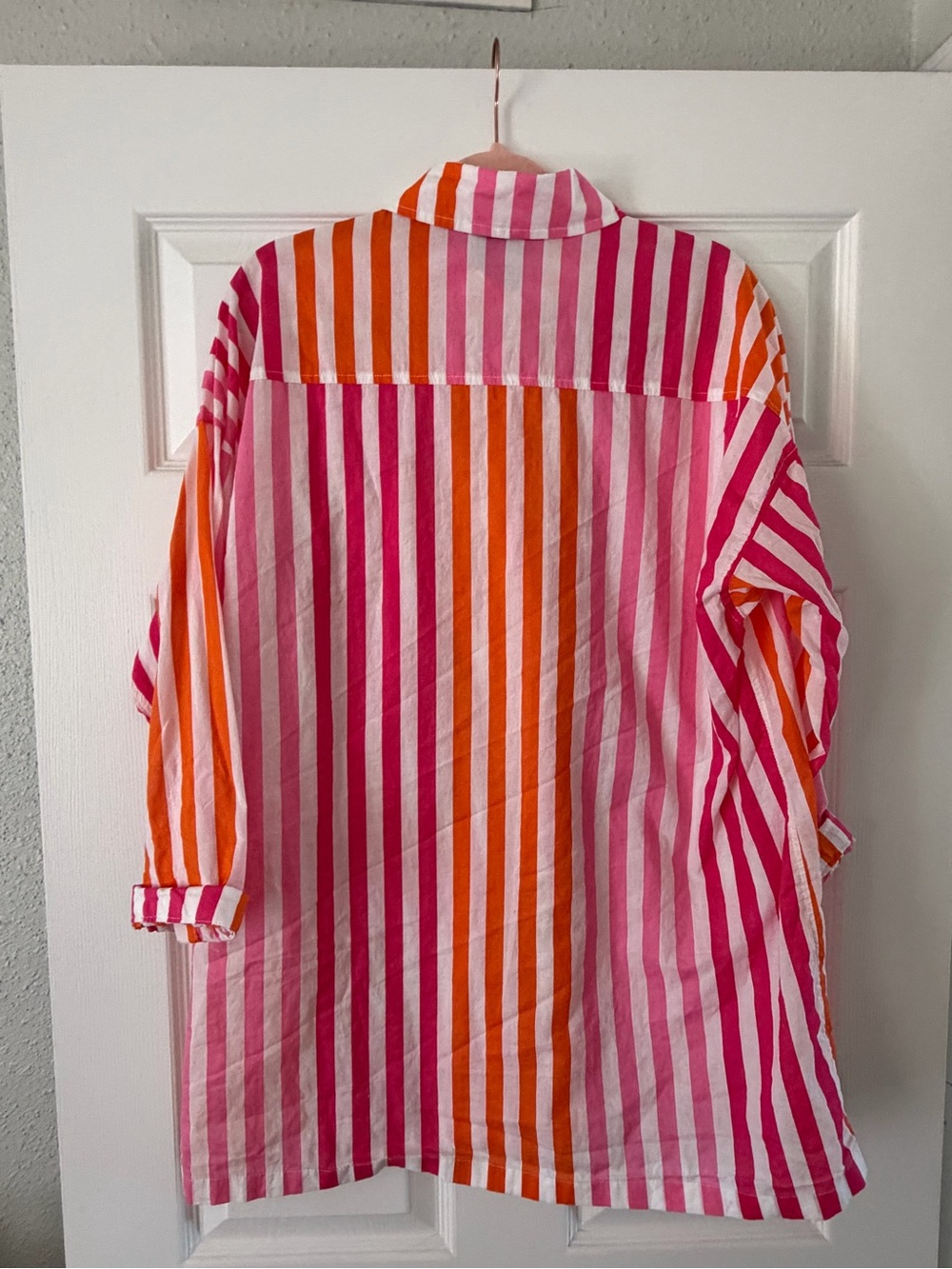 Beach Riot Pink & Orange Striped Button-Down Shirt - Picture 2 of 3